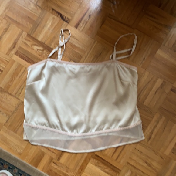 Vintage Y2K, 90s Victoria's Secret  style ivory satin tank top camisole - Picture 7 of 10